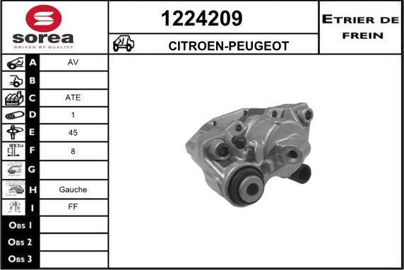 SNRA 1224209 - Гальмівний супорт autocars.com.ua