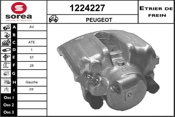 SNRA 1224227 - Гальмівний супорт autocars.com.ua