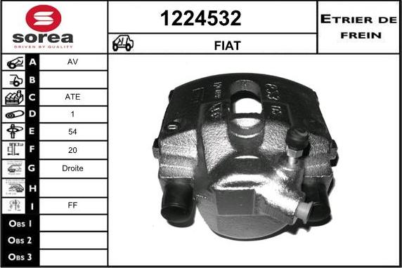 SNRA 1224532 - Гальмівний супорт autocars.com.ua