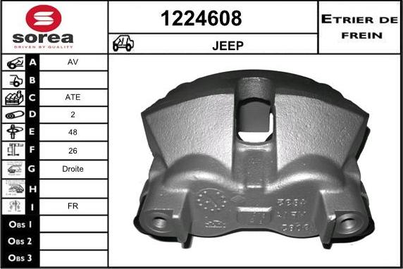 SNRA 1224608 - Гальмівний супорт autocars.com.ua