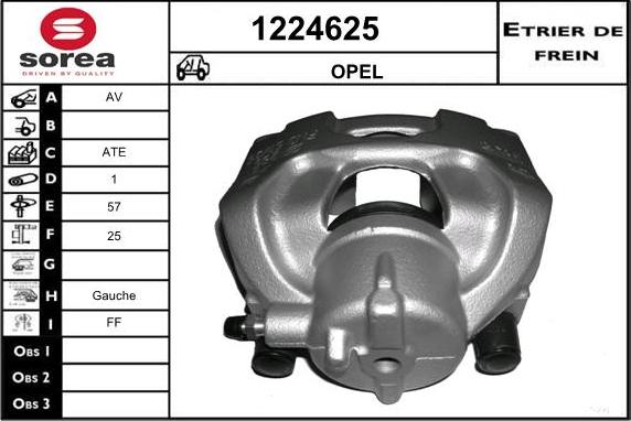 SNRA 1224625 - Гальмівний супорт autocars.com.ua