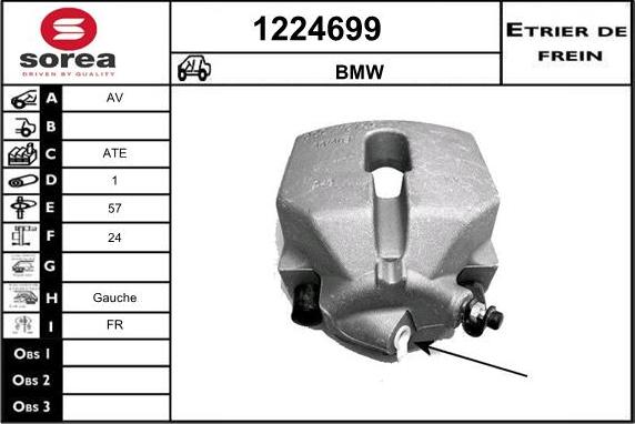 SNRA 1224699 - Гальмівний супорт autocars.com.ua