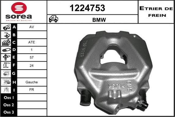 SNRA 1224753 - Гальмівний супорт autocars.com.ua