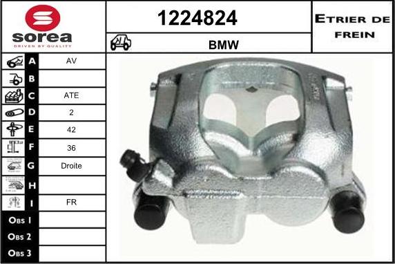 SNRA 1224824 - Гальмівний супорт autocars.com.ua