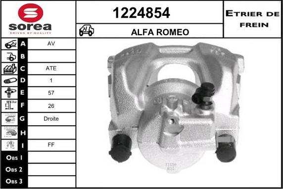 SNRA 1224854 - Гальмівний супорт autocars.com.ua