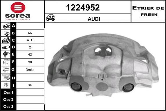 SNRA 1224952 - Гальмівний супорт autocars.com.ua