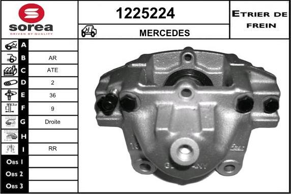 SNRA 1225224 - Гальмівний супорт autocars.com.ua