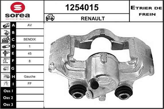 SNRA 1254015 - Тормозной суппорт avtokuzovplus.com.ua