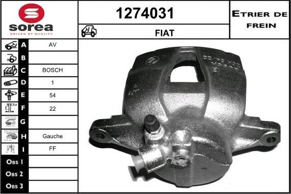 SNRA 1274031 - Гальмівний супорт autocars.com.ua