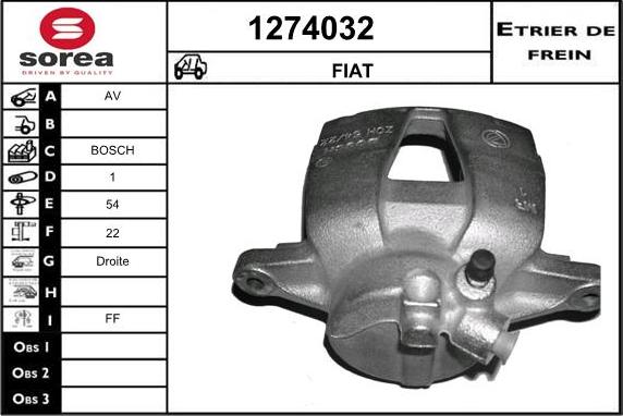 SNRA 1274032 - Гальмівний супорт autocars.com.ua