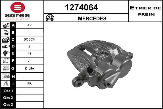 SNRA 1274064 - Гальмівний супорт autocars.com.ua