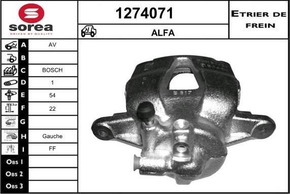 SNRA 1274071 - Гальмівний супорт autocars.com.ua