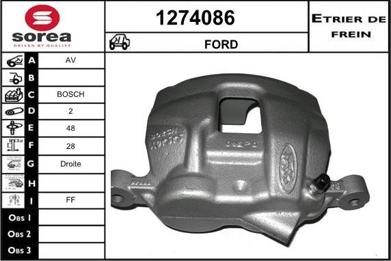 SNRA 1274086 - Гальмівний супорт autocars.com.ua