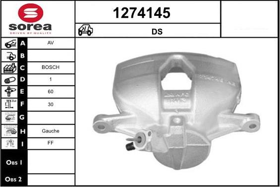 SNRA 1274145 - Гальмівний супорт autocars.com.ua