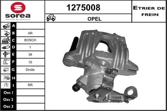 SNRA 1275008 - Гальмівний супорт autocars.com.ua