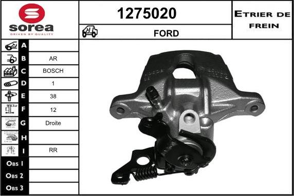 SNRA 1275020 - Гальмівний супорт autocars.com.ua