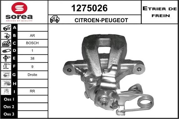 SNRA 1275026 - Гальмівний супорт autocars.com.ua