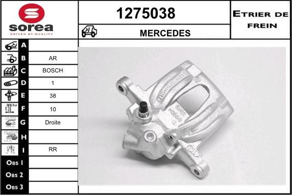 SNRA 1275038 - Гальмівний супорт autocars.com.ua