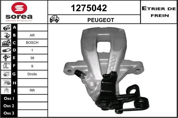 SNRA 1275042 - Гальмівний супорт autocars.com.ua