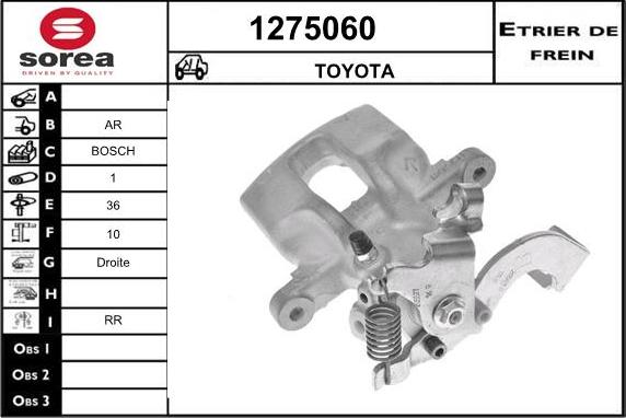 SNRA 1275060 - Гальмівний супорт autocars.com.ua