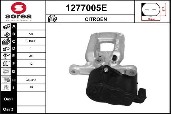 SNRA 1277005E - Тормозной суппорт avtokuzovplus.com.ua