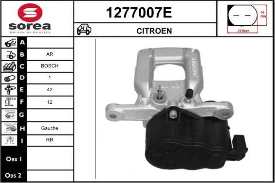 SNRA 1277007E - Тормозной суппорт avtokuzovplus.com.ua