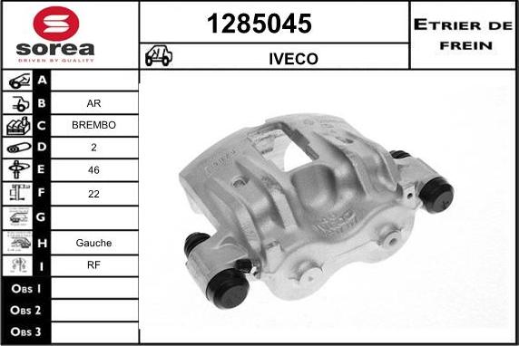 SNRA 1285045 - Гальмівний супорт autocars.com.ua