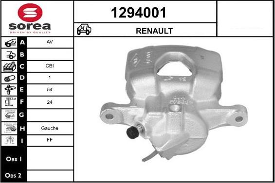 SNRA 1294001 - Гальмівний супорт autocars.com.ua