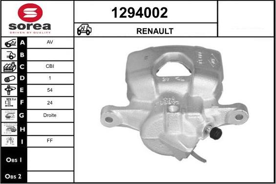 SNRA 1294002 - Гальмівний супорт autocars.com.ua