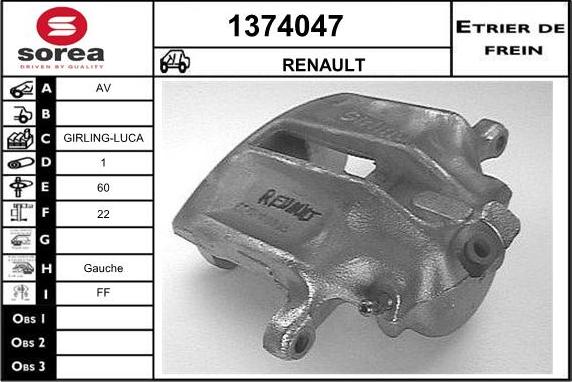 SNRA 1374047 - Тормозной суппорт avtokuzovplus.com.ua