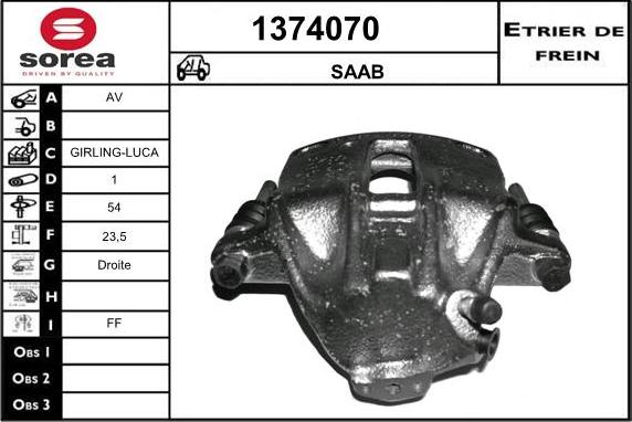 SNRA 1374070 - Тормозной суппорт avtokuzovplus.com.ua
