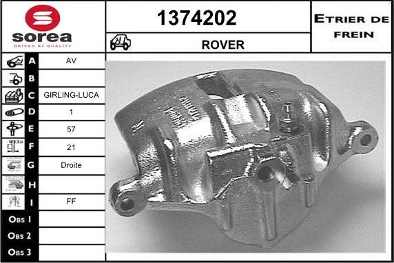 SNRA 1374202 - Гальмівний супорт autocars.com.ua