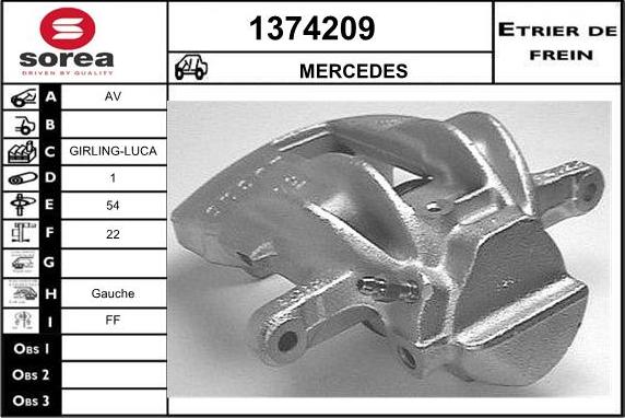 SNRA 1374209 - Тормозной суппорт avtokuzovplus.com.ua