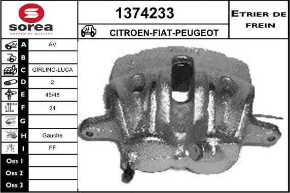 SNRA 1374233 - Гальмівний супорт autocars.com.ua