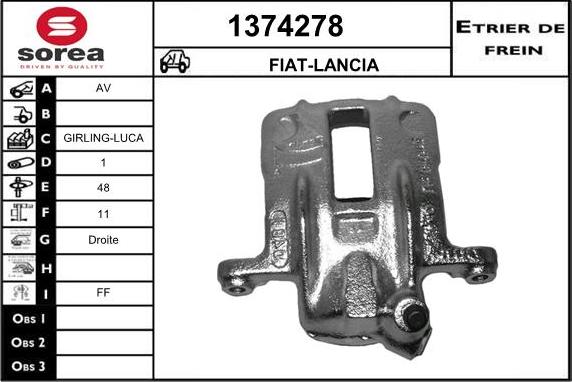 SNRA 1374278 - Гальмівний супорт autocars.com.ua