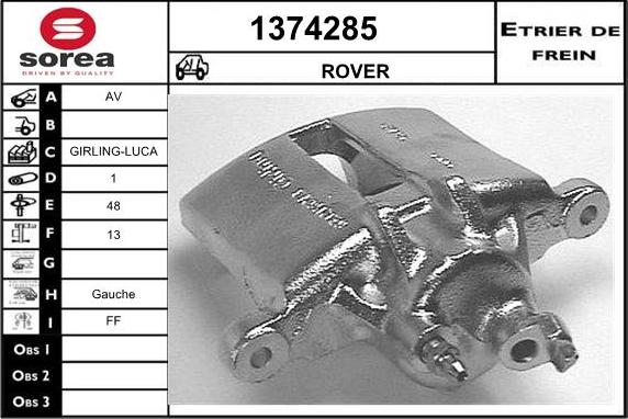 SNRA 1374285 - Гальмівний супорт autocars.com.ua