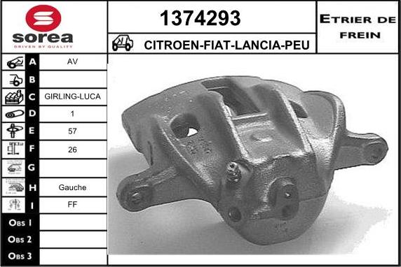 SNRA 1374293 - Гальмівний супорт autocars.com.ua