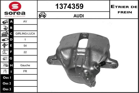 SNRA 1374359 - Гальмівний супорт autocars.com.ua