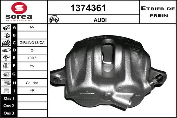 SNRA 1374361 - Тормозной суппорт avtokuzovplus.com.ua