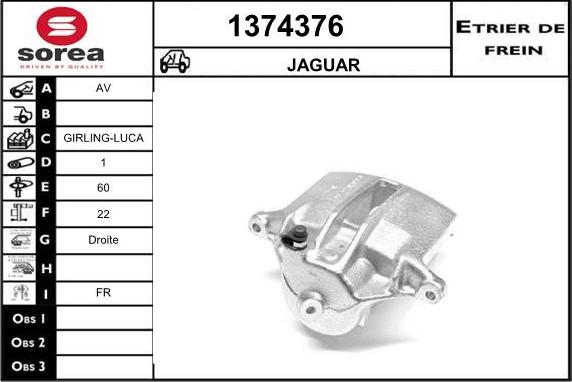 SNRA 1374376 - Гальмівний супорт autocars.com.ua