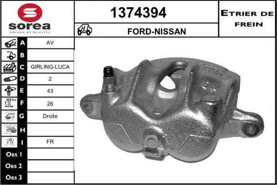 SNRA 1374394 - Тормозной суппорт autodnr.net