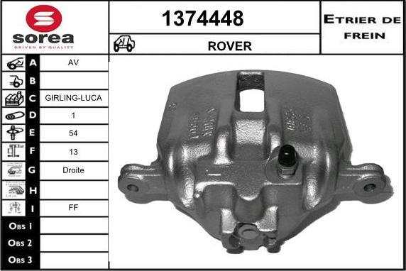 SNRA 1374448 - Гальмівний супорт autocars.com.ua