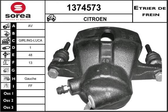 SNRA 1374573 - Гальмівний супорт autocars.com.ua