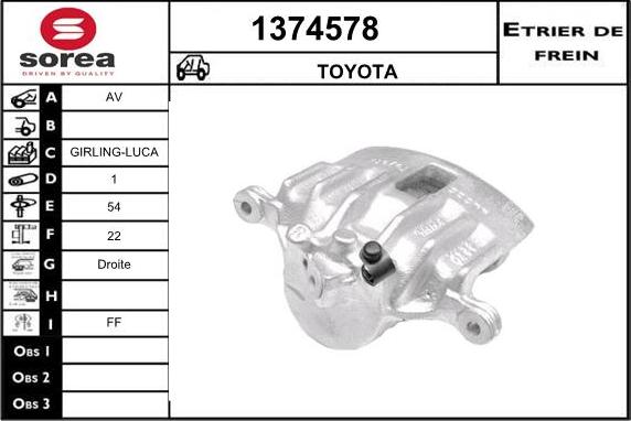 SNRA 1374578 - Гальмівний супорт autocars.com.ua