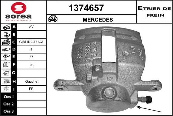 SNRA 1374657 - Гальмівний супорт autocars.com.ua