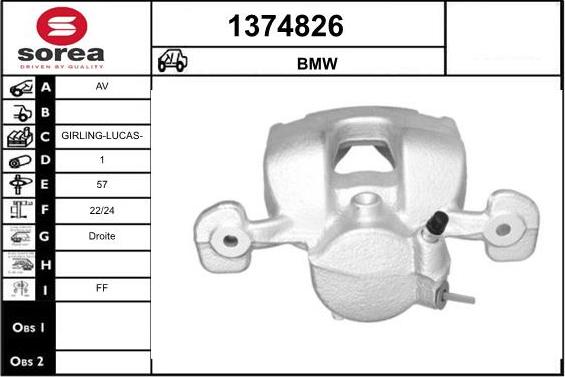 SNRA 1374826 - Гальмівний супорт autocars.com.ua