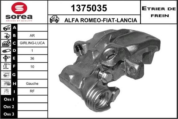 SNRA 1375035 - Гальмівний супорт autocars.com.ua