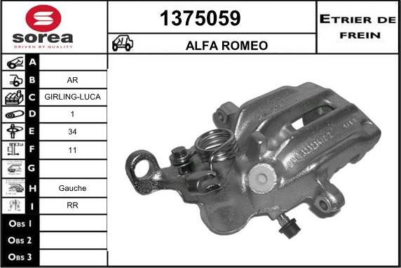 SNRA 1375059 - Гальмівний супорт autocars.com.ua