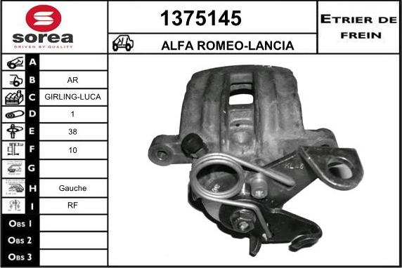 SNRA 1375145 - Гальмівний супорт autocars.com.ua