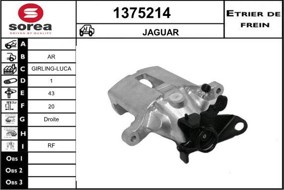 SNRA 1375214 - Гальмівний супорт autocars.com.ua